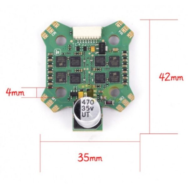 6160b95723eb40fa65984d4b4ca66481.jpeg iFlight 20x20mm BLITZ Mini F7 V1.1 Flight Controller & E55 55A 2-6S 4-IN-1 BLHeli32 ESC MX1647