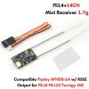 Fli14+14CH Mini Receiver 1.7g Dual antenna Compatible Flysky AFHDS-2A w/ RSSI Output for FS-i6 FS-i10 Turnigy I6S Fli14