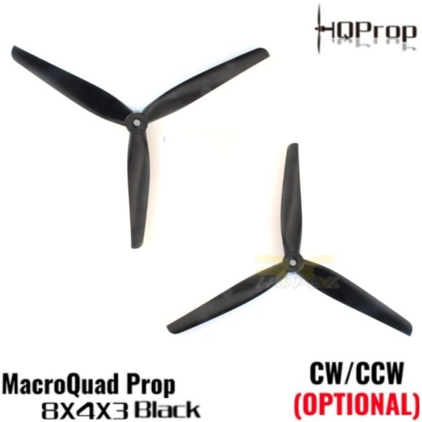 9aa3a3782a4a9485af042a9945e5c2c7.jpeg HQProp MacroQuad Prop 8X4X3 Black-Glass Fiber Reinforced Nylon CW/CCW 1PC (Optional) HQM843
