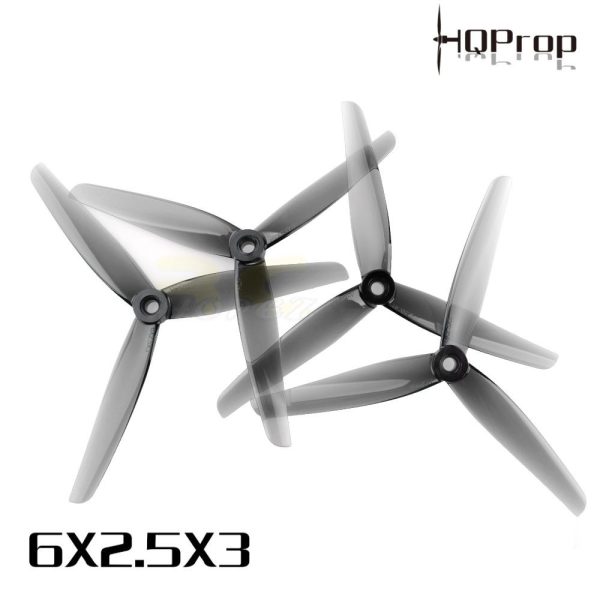 HQProp Light Grey 6X2.5X3 5mm Hole 3-Blade Propeller (2pairs/4pcs) HQ625
