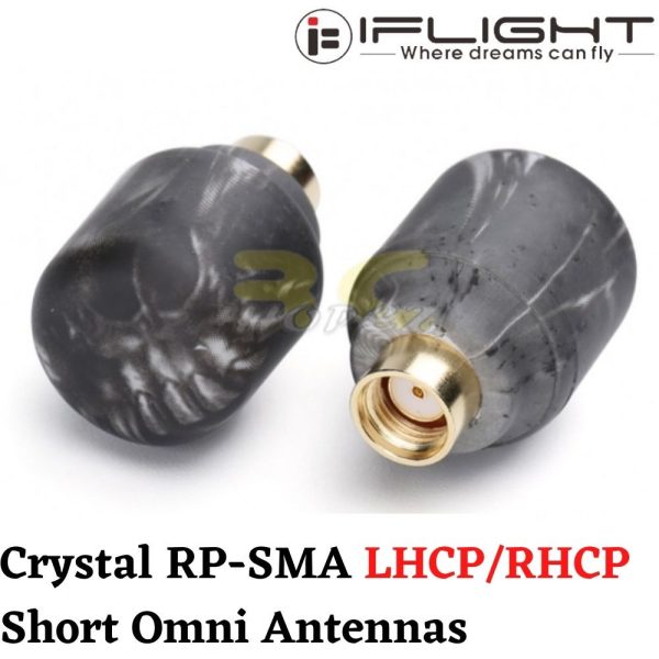 a8bc647d2deaa8448026967df6af57a7.jpeg 2pcs/1pair iFlight Crystal RP-SMA LHCP (for DJI Digital FPV Goggles) / RHCP (for Analog FPV) Short Omni Antennas-Optional MX9204BL