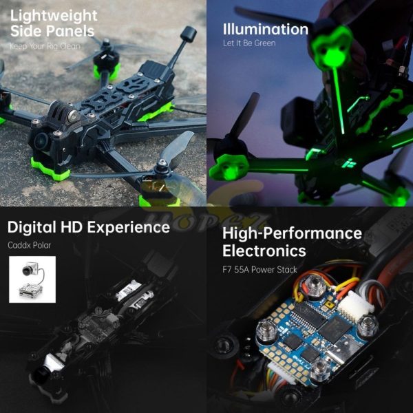 iFlight Nazgul Evoque F5X Squashed X HD 5Inch Drone 4S (Caddx Polar Vista)/6S (Caddx Nebula Pro Vista) Without Receiver F5X-HD