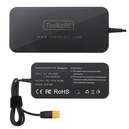 be8ff489a408c427be2653a51931a9f9.jpeg ToolKitRC ADP-180MB 180W 2.34A Power Supply Adapter With XT60 Output (EU Plug) TK180W