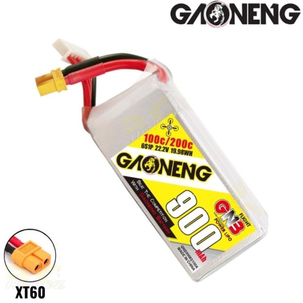 c9bfa943805eafd41048e38535e2d348.jpeg Gaoneng GNB 22.2V 900mAh 100C 6S Lipo Battery with XT60 Plug GNB900/100-6S