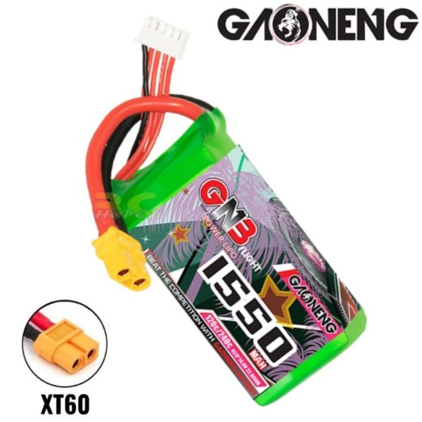 Gaoneng GNB 14.8V 1550mAh 120C 4S Lipo Battery with XT60 Plug GNB1550/120-4SG