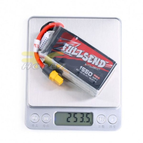 iFlight FULLSEND 1550mAh 120C 6S 22.2V Lipo Battery XT60H Plug MX1550/120-6S