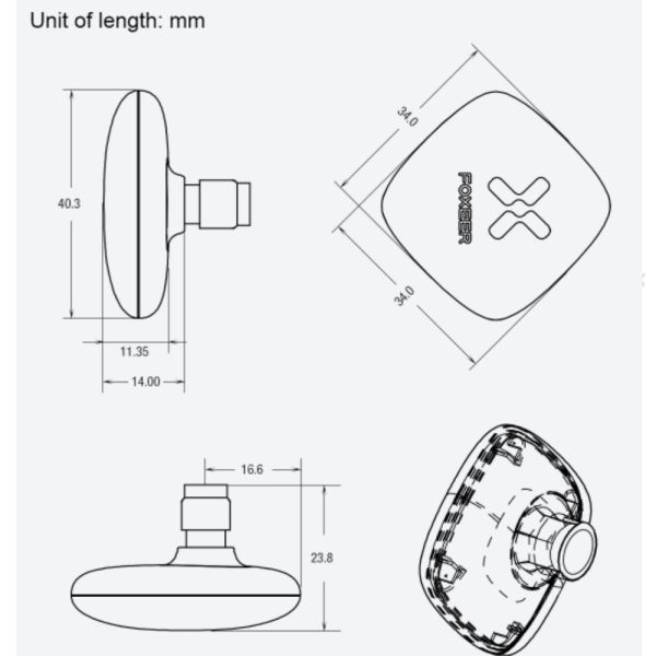 2690a03849854a339f5d8271ca6cc6de.jpeg 1 PC Foxeer Echo 2 5.8GHz 9dBi FPV Patch Antenna RHCP/LHCP (Optional) XJ515