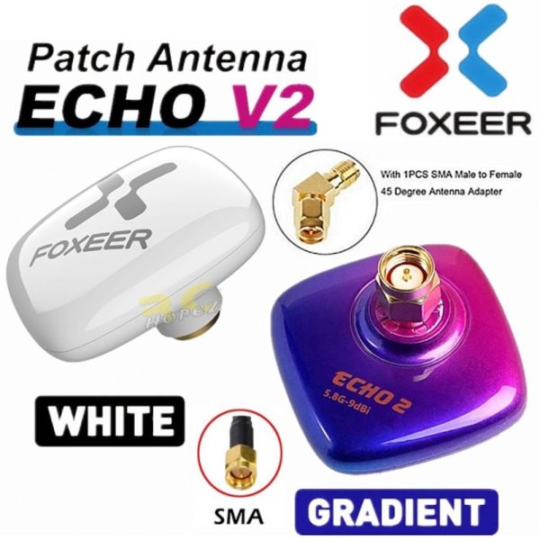 585e704edd6a6dbd520de8b242110c26.jpeg 1 PC Foxeer Echo 2 5.8GHz 9dBi FPV Patch Antenna RHCP/LHCP (Optional) XJ515