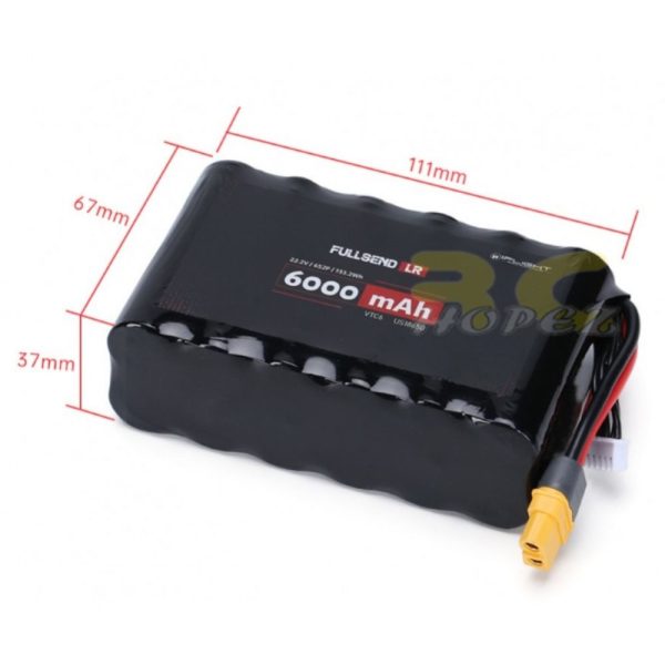iFlight FULLSEND VTC6 18650 6S2P 6000mAh 15C 22.2V Li-Ion Battery for Long Range - XT60 MX6000/15-6S