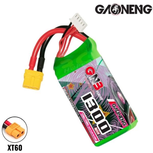 Gaoneng GNB 14.8V 1300mAh 120C 4S Lipo Battery with XT60 Plug GNB1300/120-4SG