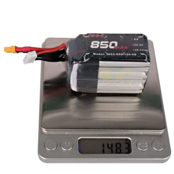 Alienmodel 6S 22.2V 850mAh 120C Lipo Battery with XT60 Plug AL850/120-6S