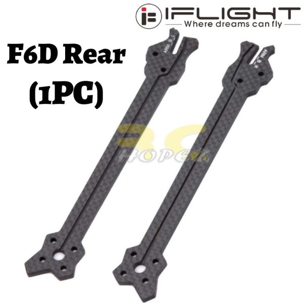 e066ef2c6b1171a420e45f5b4256b9c4.jpeg 1pc iFlight Nazgul Evoque F6D Frame Kit Spare Part 6mm Rear Arm MXF6D-Rear