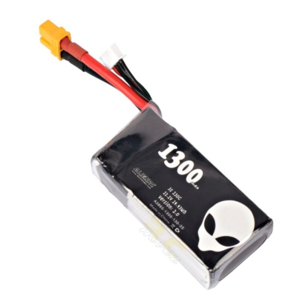 Alienmodel 3S 11.1V 1300mAh 130C Lipo Battery with XT60 Plug AL1300/130-3S