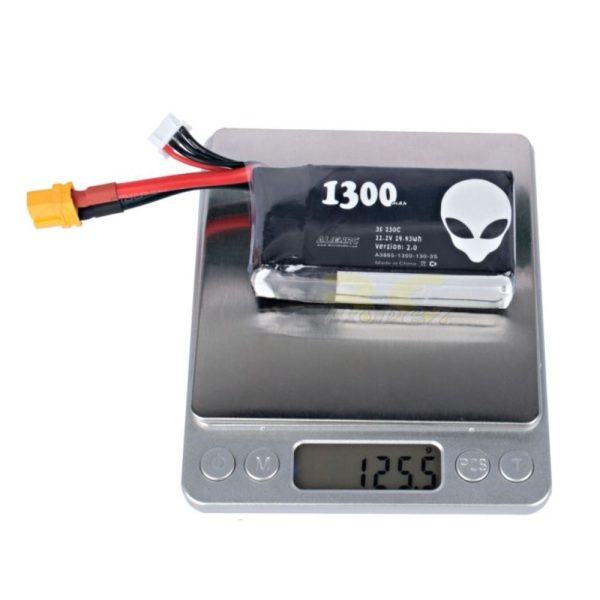 Alienmodel 3S 11.1V 1300mAh 130C Lipo Battery with XT60 Plug AL1300/130-3S