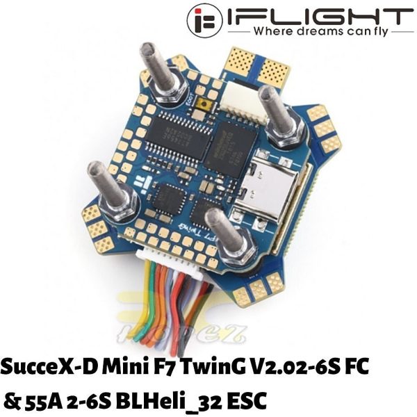 ericaෆ̈ iFlight 20x20mm SucceX-D Mini F7 TwinG V2.0 FC & 55A 2-6S BLHELI