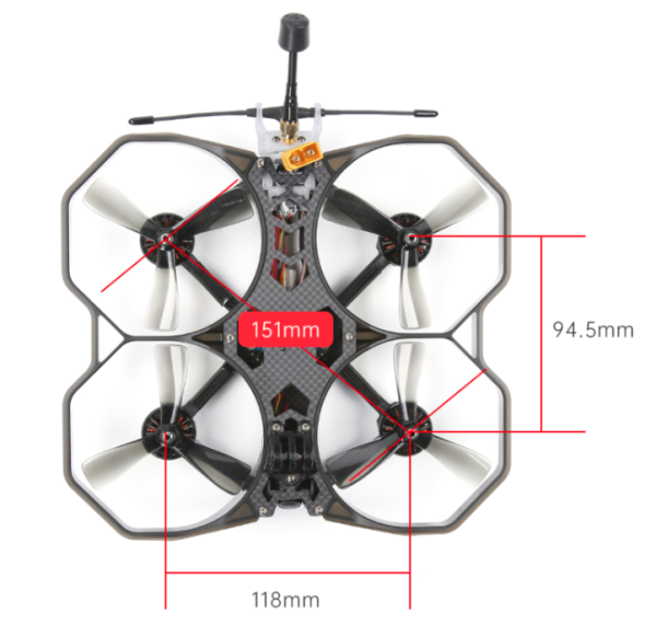 iFlight Protek35 3.5 Inch 151mm 4S/6S CineWhoop With RaceCam R1 Camera BNF ELRS 2.4G Receiver P35-ELRS