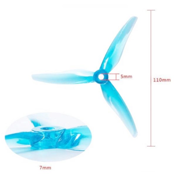 Gemfan Hurricane 51466 3-blade Propeller (2 pairs/ 4pcs) GEM51466