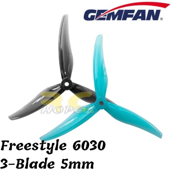 3bf98e0b413487d9f2752ce6f4ce8313.jpeg Gemfan Freestyle 6030 6 Inch 3-Blade 5mm Hole Propeller (2 pairs/4pcs) Gem6030-3