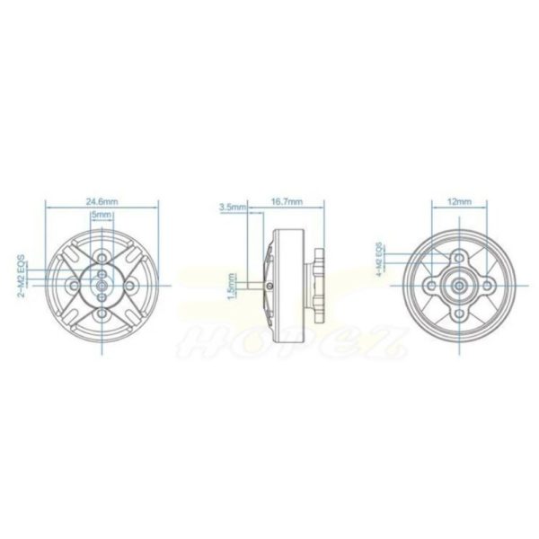 5e85cf7a17bd364f3af66d74a205b2d0.jpeg GEPRC GR2004 1750KV 2-6S /2550KV 2-4S 1.5mm Shaft Brushless Motor for Cinelog35 RC Drone GR2004