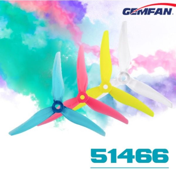 Gemfan Hurricane 51466 3-blade Propeller (2 pairs/ 4pcs) GEM51466