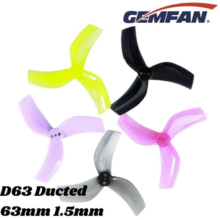 Gemfan D63 Propeller Set – 4 Paare, 3-Blatt, 1,5 Mm Loch, Für 1105-1108 Motoren