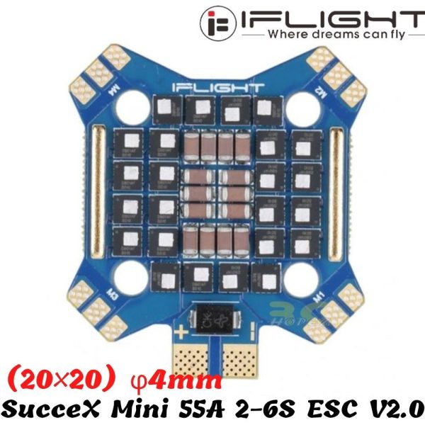 iFlight 20x20mm SucceX-D Mini F7 TwinG V2.0 FC & 55A 2-6S BLHELI 32 ESC SX0755