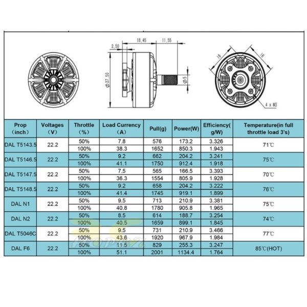 b56dcacf64d9213cc390d1bc6f7d9c88.jpeg Foxeer Datura 2207.5 1960KV 6S / 2750KV 4S (Optional) Brushless Motor for FPV Racing Drone XJ2207