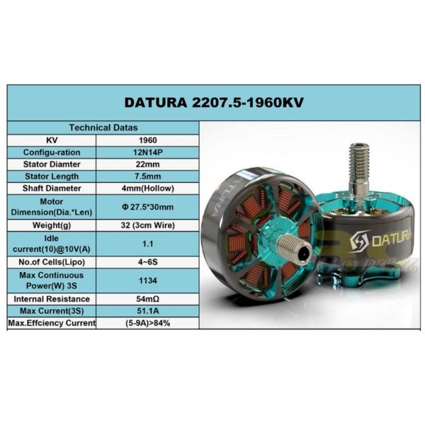 bcdddc50c6f1f0508e5b833cc012ec5c.jpeg Foxeer Datura 2207.5 1960KV 6S / 2750KV 4S (Optional) Brushless Motor for FPV Racing Drone XJ2207