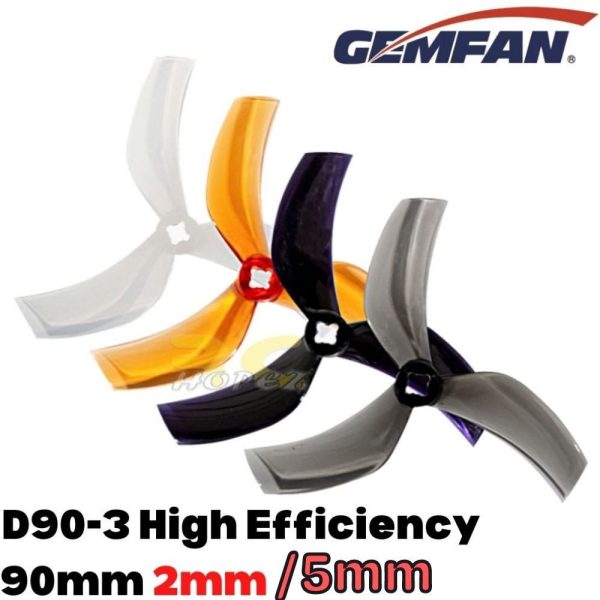 cf2f6484a14bedd2ef371b70c0aed6ad.jpeg Gemfan D90-3 3.5 Inch T mount 2.0mm/5mm 3-Blade Cinewhoop Propeller (2 pairs/4pcs) Gem-D9020