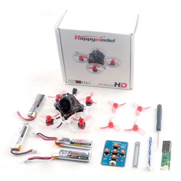 Happymodel Mobula6 HD 27g 65mm Crazybee F4 Lite 1S Whoop BNF w/Runcam Split3-lite 1080P HD DVR Camera – Frsky HP600-FR