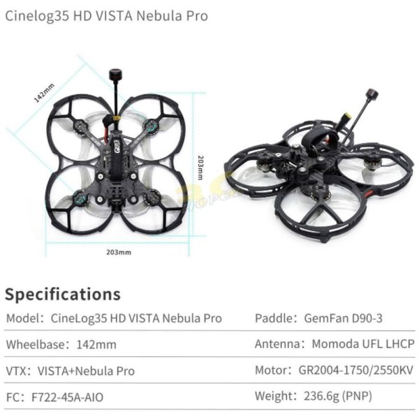 39c5436842ee7b22f6637b44e92b0b3b.jpeg GEPRC CineLog35 HD w/ Vista Nebula Pro Digital System 142mm 3.5inch 4S/6S CineWhoop GEP35HD