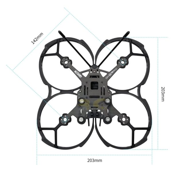 6edb1b4e74b5aca59c55bea3e5ad21a4.jpeg GEPRC Cinelog35 CL35 142mm 3.5Inch Compatible Analog/HD Frame Kit GEP-CL35