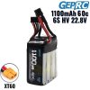 GEPRC 6S 1100mAh 60C 22.8HV LiHV Battery With XT60 Plug GEP1100/60-6S