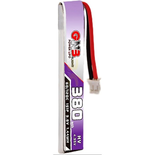 Gaoneng GNB 3.8HV 380mAh 60C 1S Lipo Battery with PH2.0 Plug GNB380/60-1S