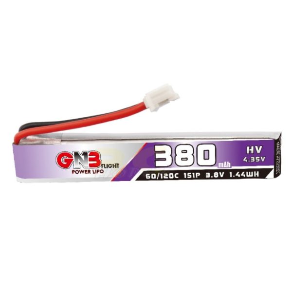 Gaoneng GNB 3.8HV 380mAh 60C 1S Lipo Battery with PH2.0 Plug GNB380/60-1S