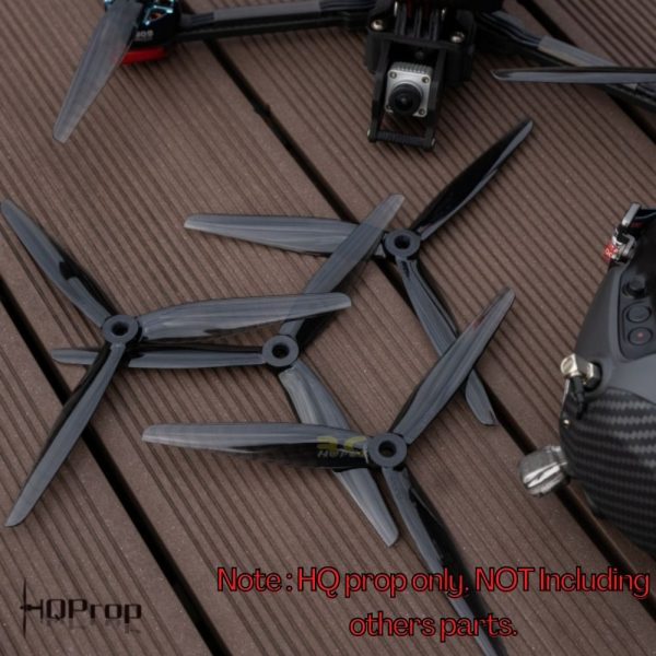 HQProp Durable Prop 7.5X3.7X3 Light Grey 5mm Hole 3-blade Propeller (2 pairs/4pcs) HQ7537