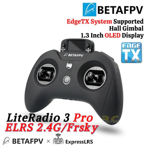 BETAFPV LiteRadio 3Pro 8CH Hall Sensor Gimbals w/Nano Bay Supports Extenal Module ELRS 2.4G/Frsky(Optional)BT-Lite 3Pro