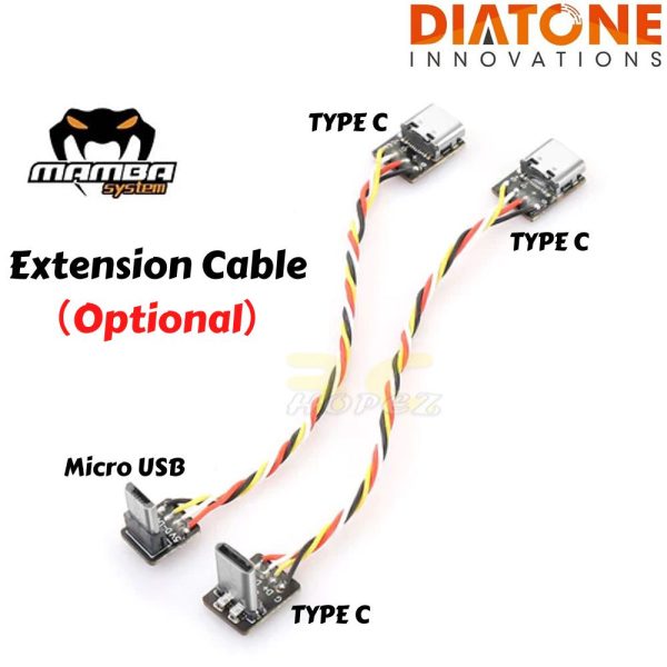 Diatone MAMBA Type-C to Type-C / MicroUSB to Type-C Extension cable M-60622