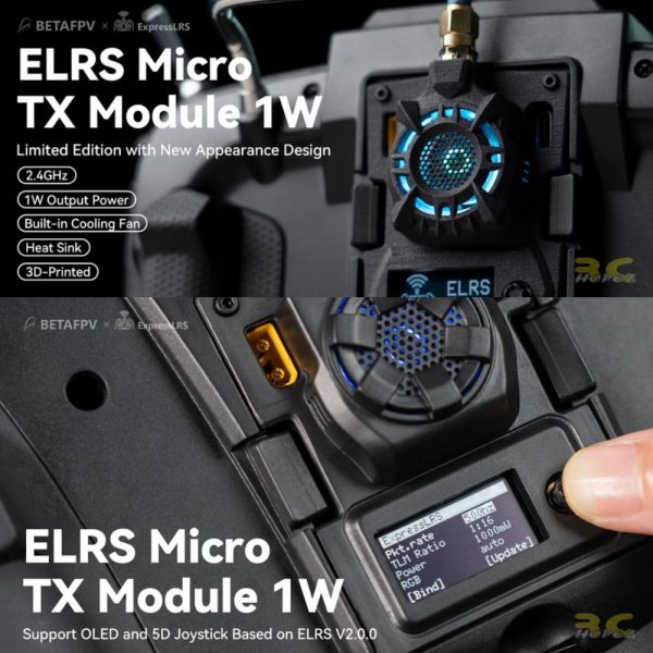 60b4834570e1a028cc47432eb1bccec9.jpeg BETAFPV ExpressLRS ELRS 2.4G Micro TX Module 1W for Radiomaster TX16S/TX12/T16/T18 Remote Control BT-Micro TX