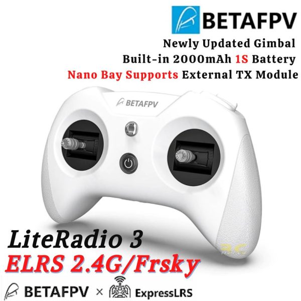 BETAFPV LiteRadio 3 8CH Updated Gimbal Radio w/Nano Bay Supports External Module ELRS 2.4G/Frsky (Optional) BT-Lite3