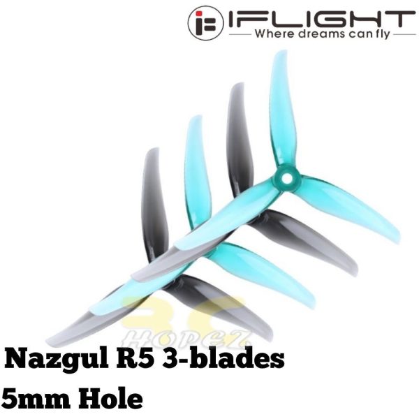 iFlight NAZGUL R5 5 Inch 5mm​​​​​​​ 3-blade prop for RC Racing Drone (2 pairs/4 pcs) MX-R5