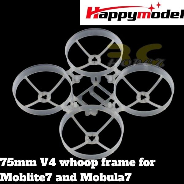 Happymodel 75mm V4 Whoop Frame for Moblite7 and Mobula7 (Black/White) HP-M7V4