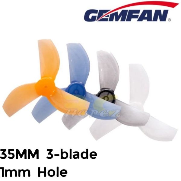 ec0ebb98f6546a0ae15f15321709a615.jpeg Gemfan 35MM-3 1.0mm Hole Durable 3-blade Micro Propeller (4 Pairs/8pcs) Gem35-3