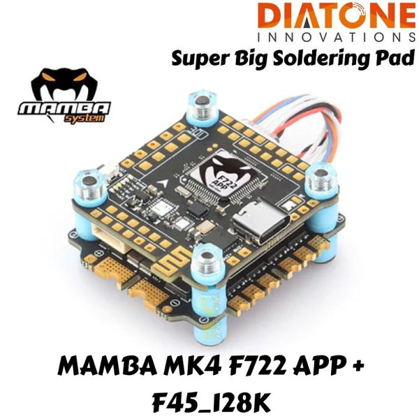 f0475ebee62faf6338df96ab540be2d0.jpeg Diatone MAMBA (30.5×30.5) MK4 F722 APP + F45_128K 3-6S Blheli_32 Dshot300/600/1200 Stack M-60876