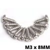 Stainless Steel 304 Round Head Cross-shaped Self-tapping Screw M3X8mm (10pcs/pack) YTLS3-8