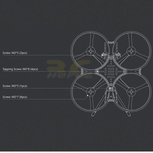 Foxeer Foxwhoop 25 Unbreakable FPV Frame Kit Compatible Vista/HDzero/Analog FR1150