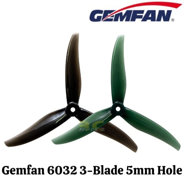 Gemfan Freestyle 6032-3 6 inch 3-Blade 5mm Hole Propeller (2pair/4pcs) Gem6032