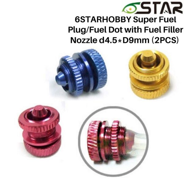 92cc52980ff3a7e27c0d2eb6b4251b3e.jpeg 6STARHOBBY Super Fuel Plug/Fuel Dot with Fuel Filler Nozzle d4.5*D9mm (2PCS) FP8005
