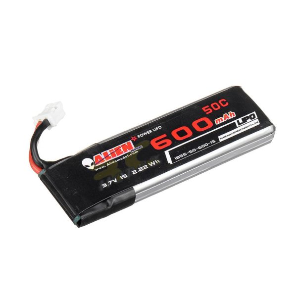9af1f75272829587207fc448fc2c7123.jpeg Alienmdel 3.7V 600mAh 50C 1S Lipo Battery with PH2.0 Plug AL600/50-1S