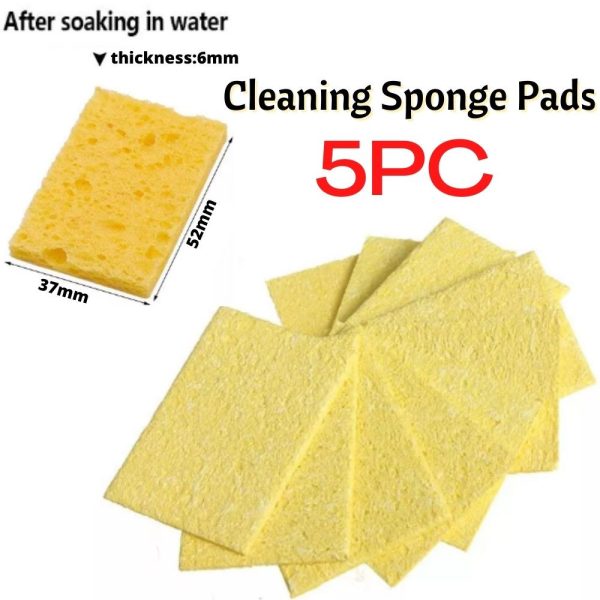 Cleaning Sponge for Soldering Iron Tips Remove Slag Flux Tin Solder Wire 50mm x 35mm x 1mm 5Pcs BG-Sponge